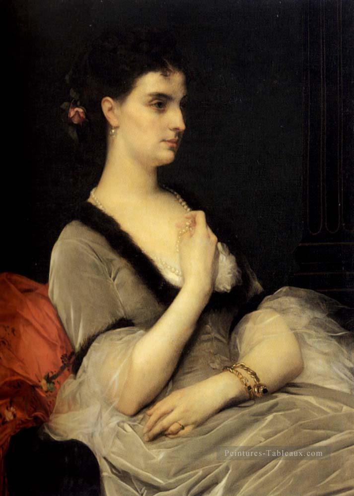 Portrait de la Comtesse E A Vorontsova Dashkova académisme Alexandre Cabanel Peintures à l'huile